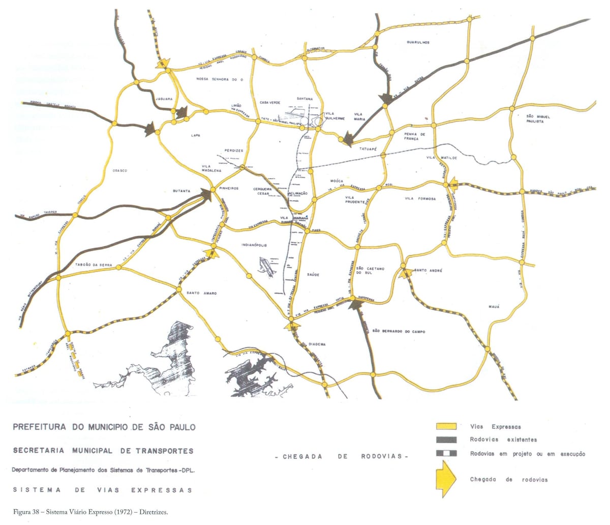 Mapa São Paulo express lanes