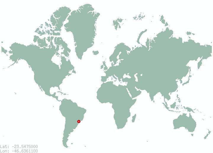 Mapa São Paulo ve světě