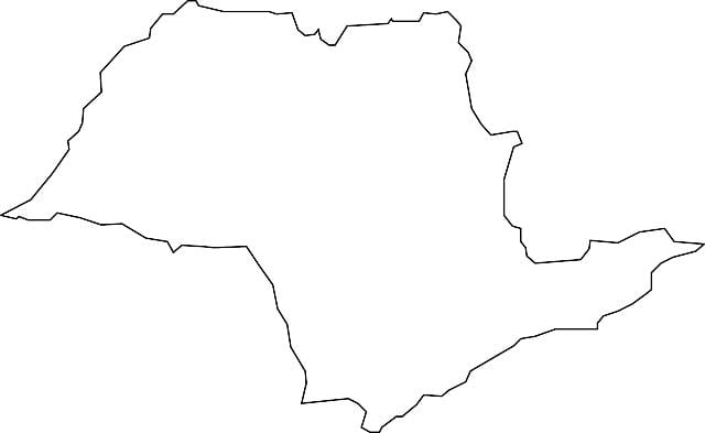 Mapa São Paulo vektor