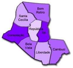 Mapa Sé sub-prefektura