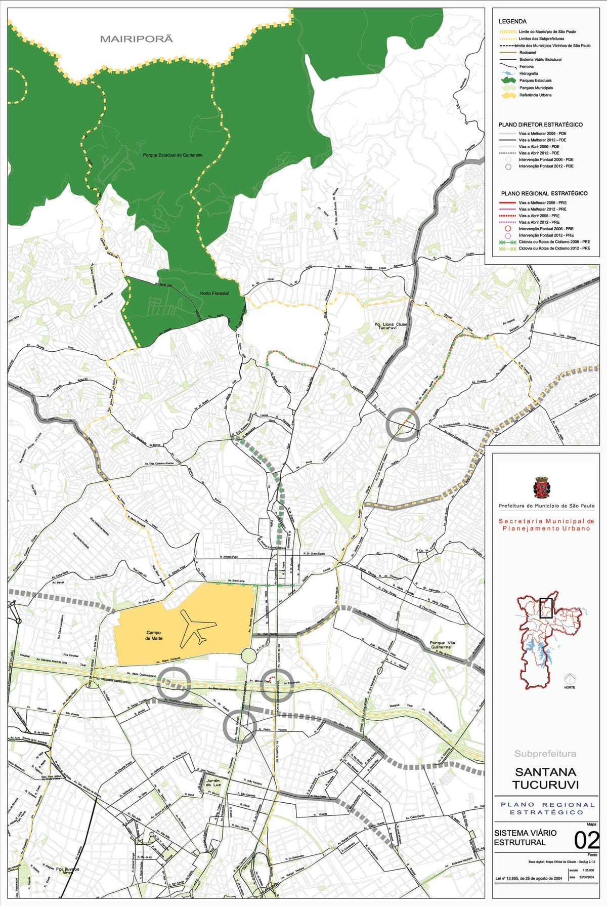 Mapa Santana, São Paulo - Silnice