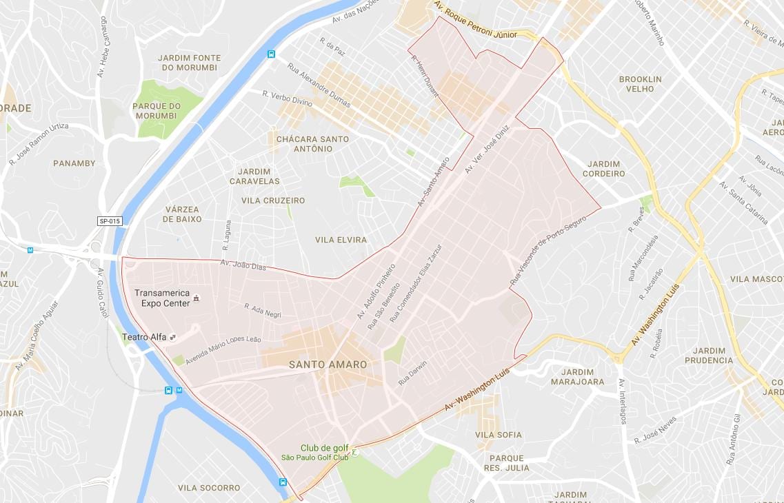 Mapa Santo Amaro São Paulo