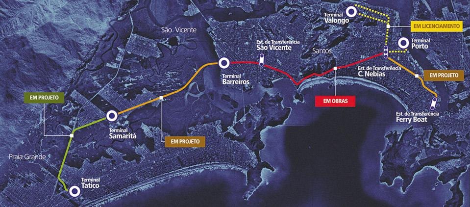 Mapa Sistema Integrado Metropolitano - SIM