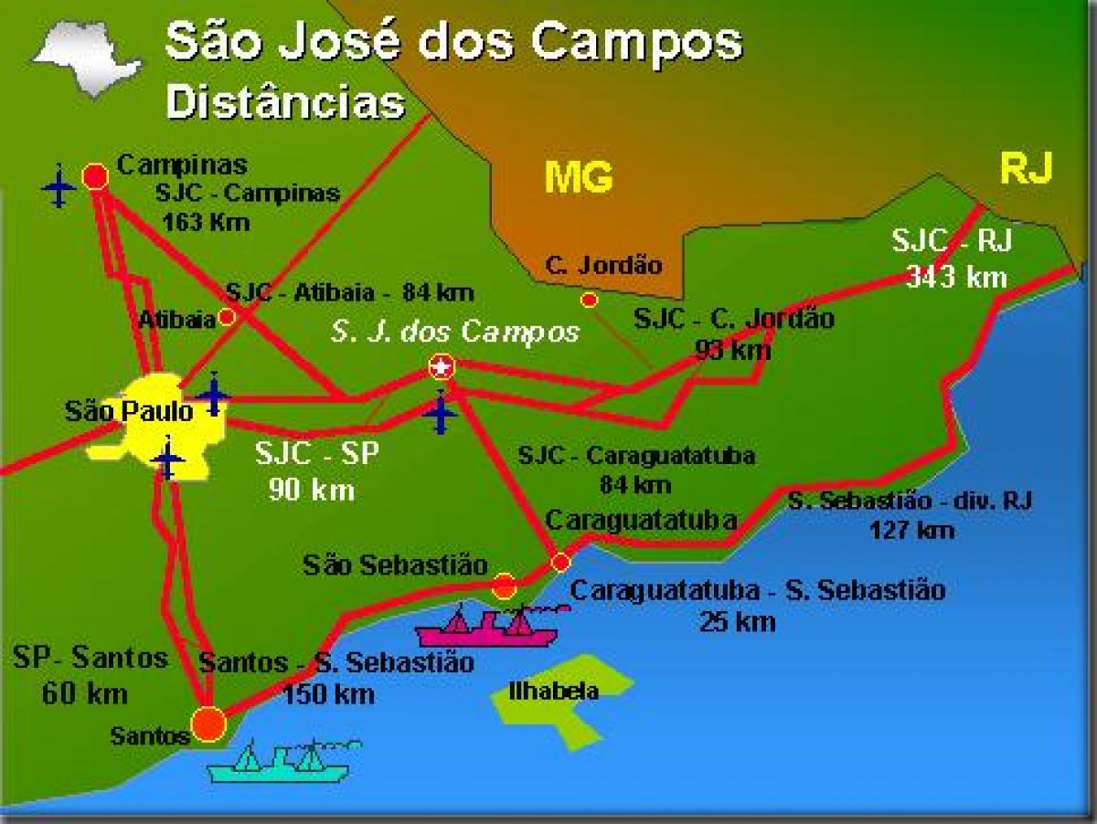 Mapa São José dos Campos letiště
