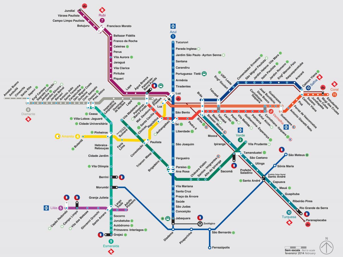 Mapa São Paulo transporty