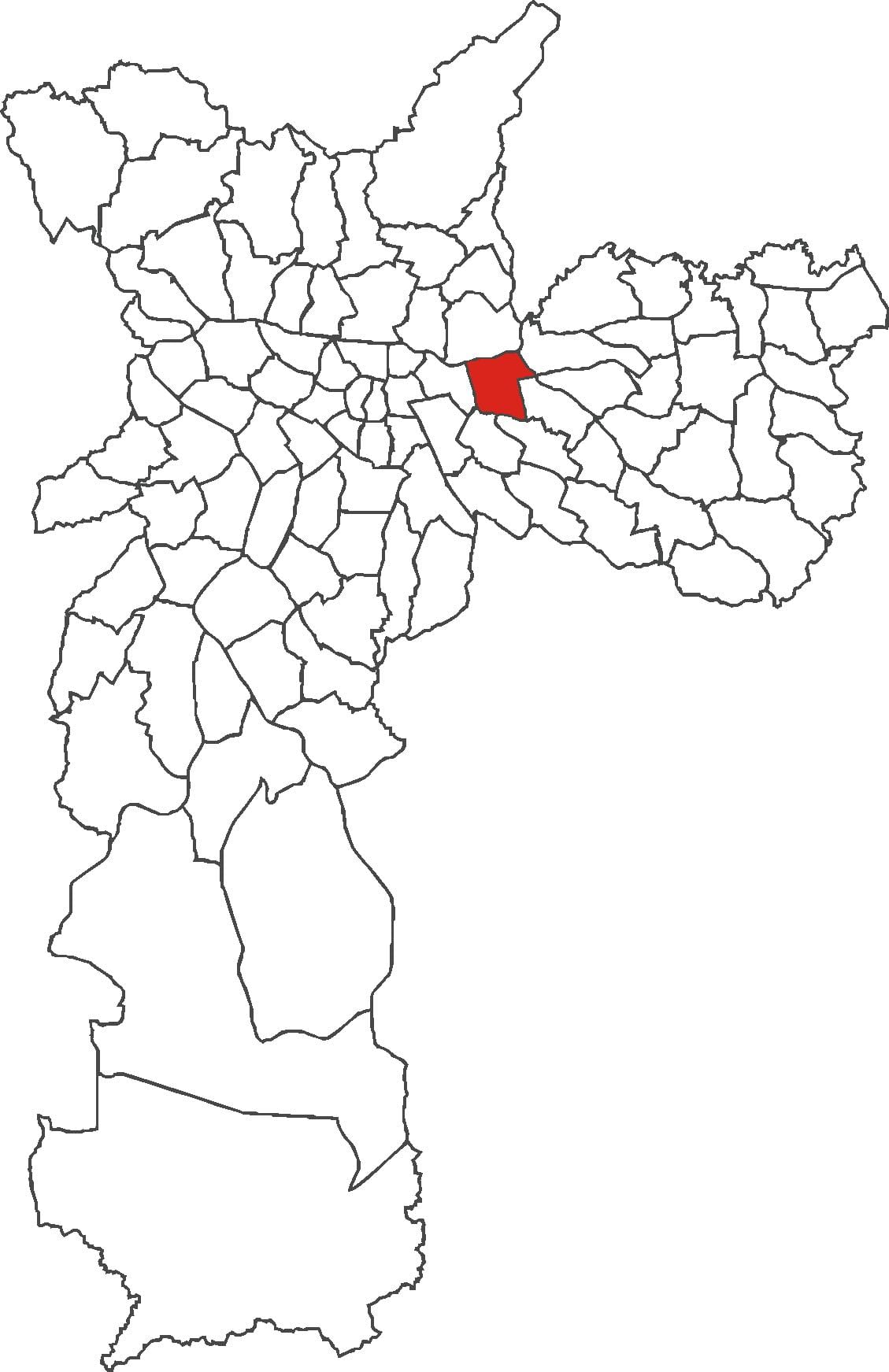 Mapa okres Tatuapé