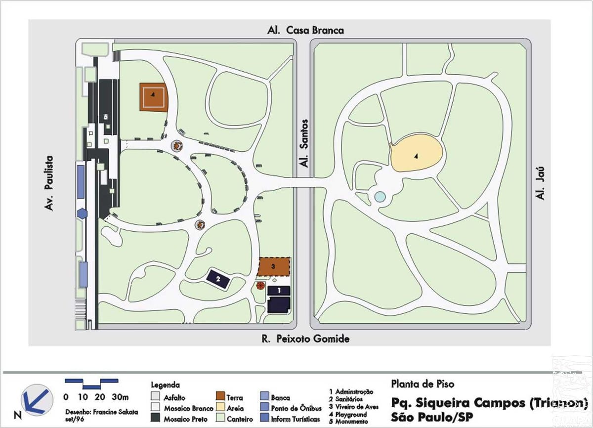 Mapa Trianon Park São Paulo