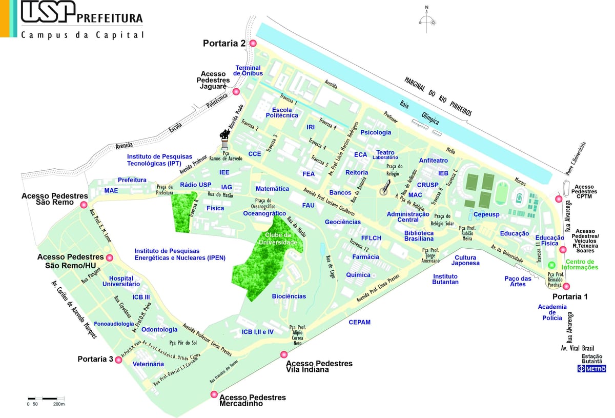 Mapa university of São Paulo - USP
