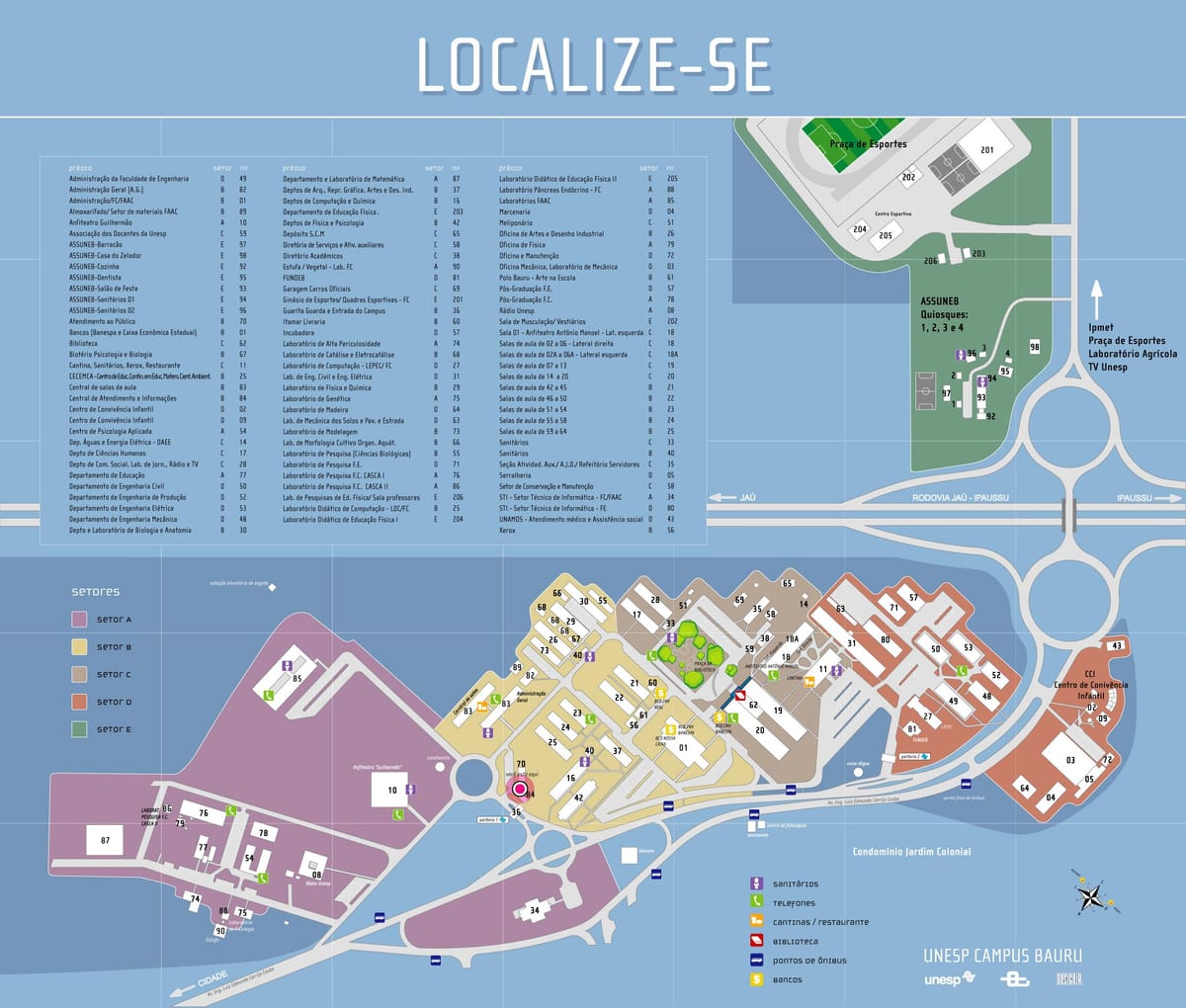 Mapa univerzita Estadual Paulista - UNESP