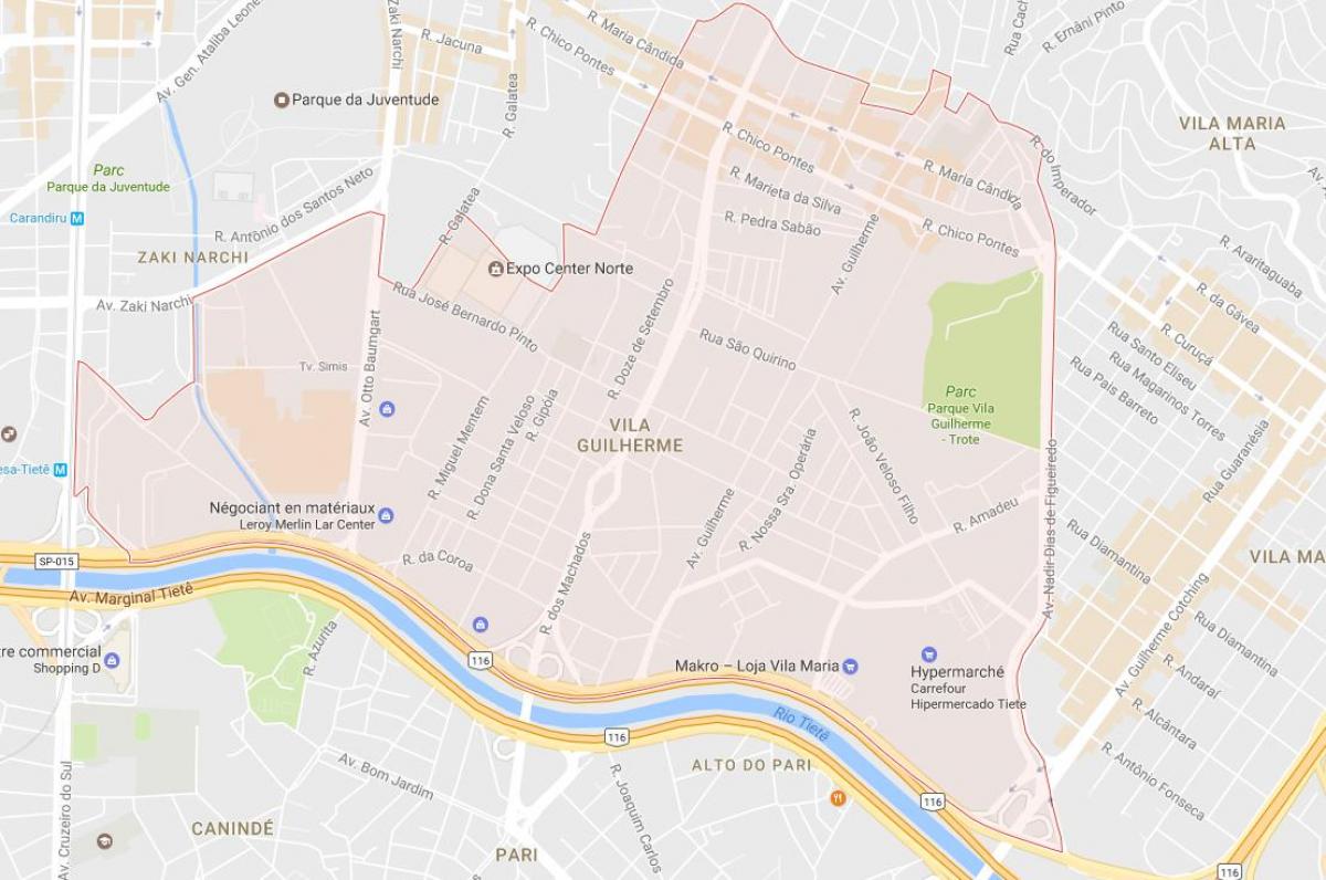 Mapa Vila Guilherme São Paulo
