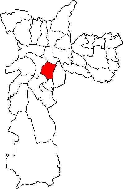 Mapa Vila Mariana sub-prefektura São Paulo