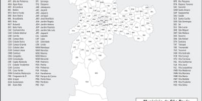 Mapa okresů São Paulo