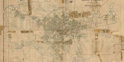 Mapa bývalého São Paulo - 1916