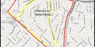 Mapa Bela Vista v São Paulo