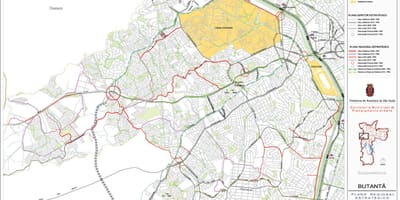 Mapa Butantã São Paulo - Silnice