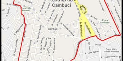 Mapa Cambuci São Paulo