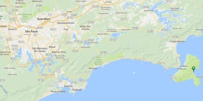 Mapa Castelhanos beach