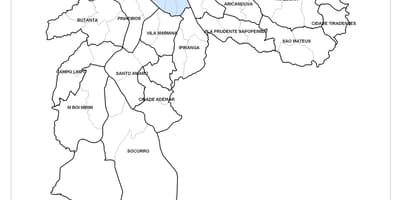 Mapa Střední zóně São Paulo