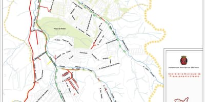Mapa Cidade Pláže São Paulo - Silnice