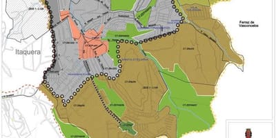Mapa Cidade Pláže São Paulo - zábor půdy