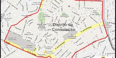 Mapa Consolação v São Paulo