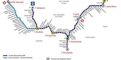 Mapa corredor metropolitano ABD