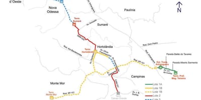 Mapa corredor metropolitano Noroeste