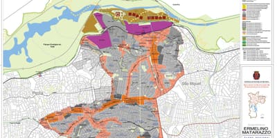 Mapa Ermelino Matarazzo São Paulo - zábor půdy