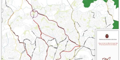 Mapa Freguesia dělat Ó, São Paulo - Silnice