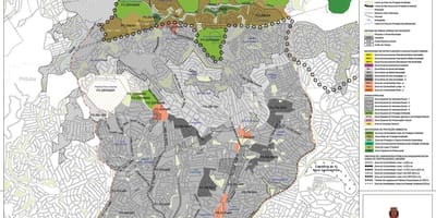 Mapa Freguesia dělat Ó, São Paulo - zábor půdy