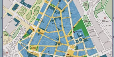 Mapa historického centra São Paulo