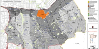 Mapa Itaim Paulista - Vila Curuçá São Paulo - zábor půdy