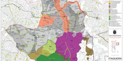 Mapa Itaquera São Paulo - zábor půdy