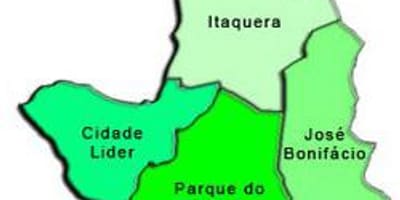 Mapa Itaquera sub-prefektura