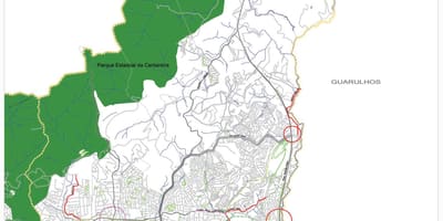 Mapa Jaçanã-Tremembé São Paulo - Silnice