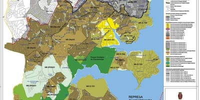 Mapa M'Boi Mirim São Paulo - zábor půdy