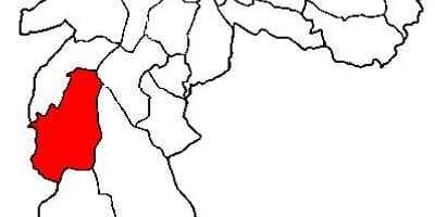 Mapa M'Boi Mirim sub-prefektura São Paulo