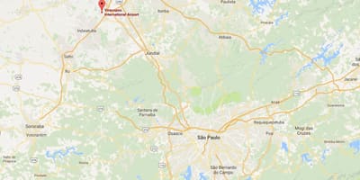 Mapa mezinárodní letiště Campinas