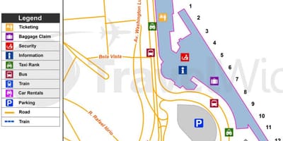 Mapa mezinárodní letiště Congonhas