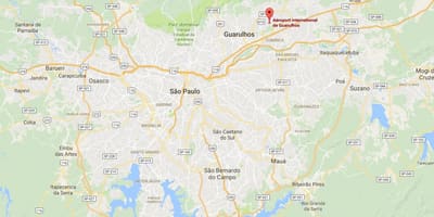 Mapa mezinárodního letiště Guarulhos