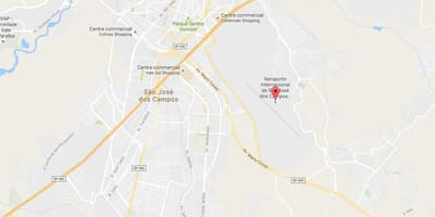 Mapa mezinárodního letiště São José dos Campos