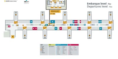 Mapa mezinárodní letiště São Paulo-Guarulhos - Terminál 3