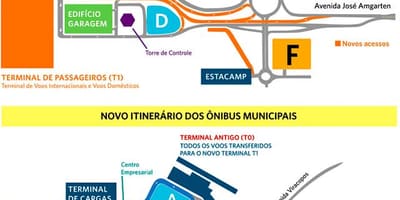 Mapa mezinárodní letiště Viracopos