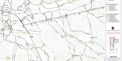 Mapa Mooca São Paulo - Silnice