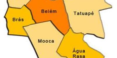 Mapa Mooca sub-prefektura