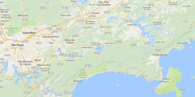 Mapa pláž Perequê Açu