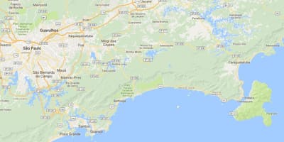Mapa pláž Perequê Mirim