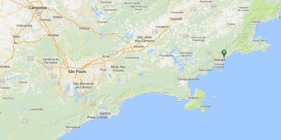 Mapa pláž Vermelha do Norte