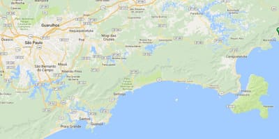 Mapa pláž Vermelha do Sul