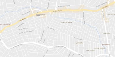 Mapa Ponte Rasa São Paulo